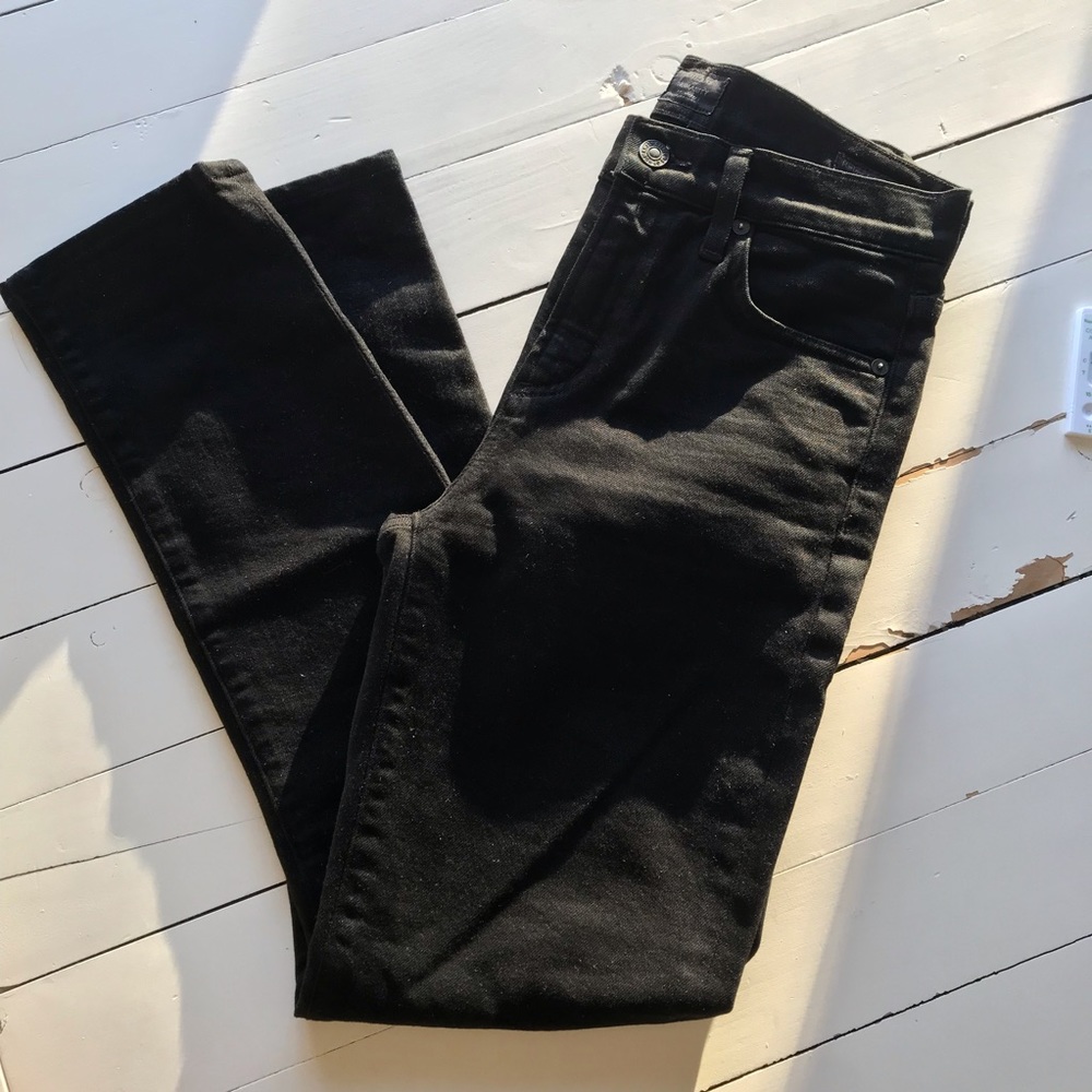Citizens of Humanity - Harlow Ankle High Rise Slim (Plush Black) - Picture 2 of 15